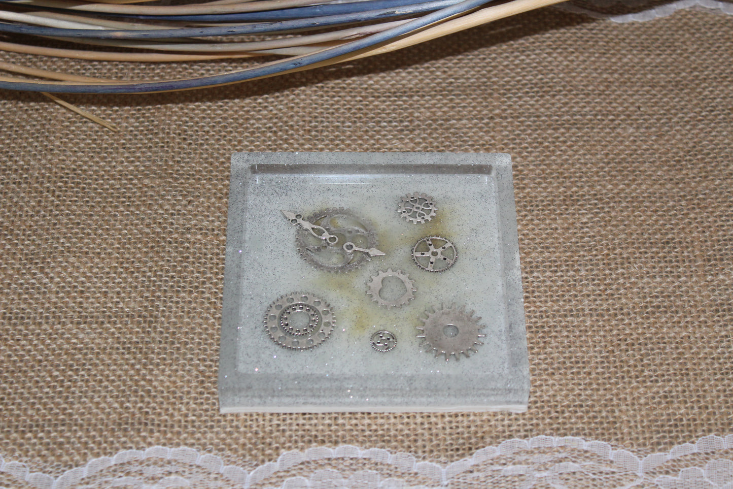 Handmade Resin Trading Card Trinket Tray